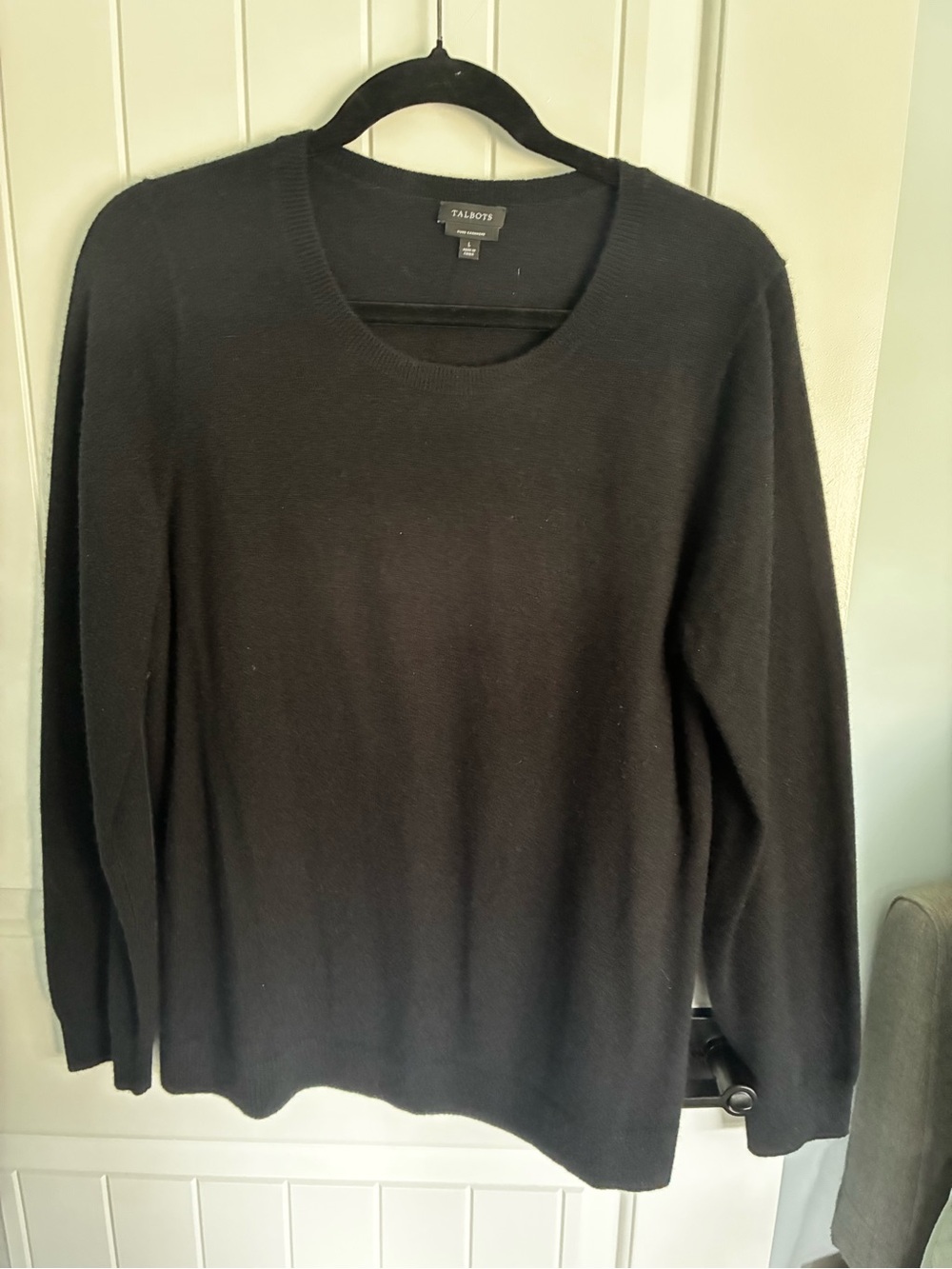 Talbots Women’s Black Crewneck Pullover Sweater
